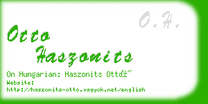 otto haszonits business card